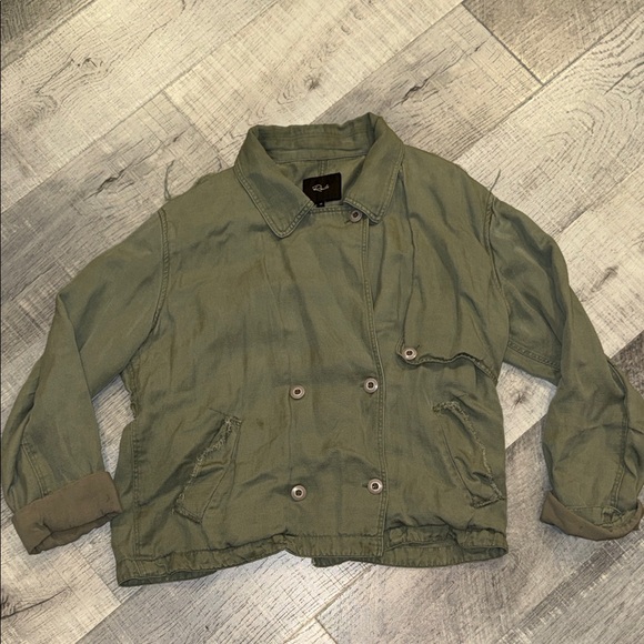 Rails Barclay Linen Blend Button Front Utility Jacket Medium - Picture 8 of 13